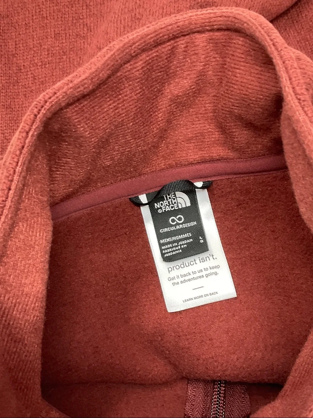 The North Face Burgundy Full-Zip Fleece Jacket